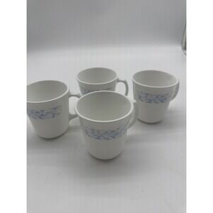 Set of 4 Vintage Corning Ware Corelle Sea Shells & Sand Coffee/Tea Cups.